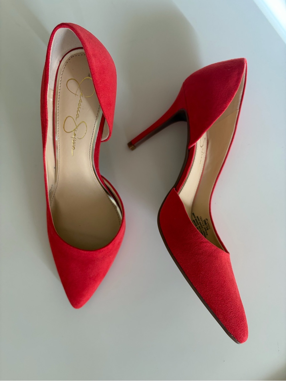 Jessica Simpson Red Pointed Toe Stiletto Pumps size 9 - Picture 9 of 10